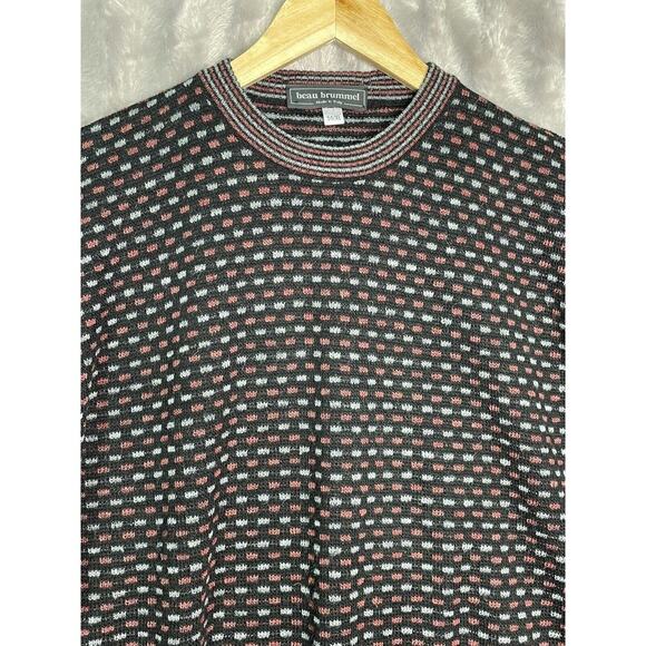 BEAU BRUMMEL MADE IN ITALY 40% WOOL KNIT SWEATER MEN'S SIZE XL / 54 - Picture 2 of 4